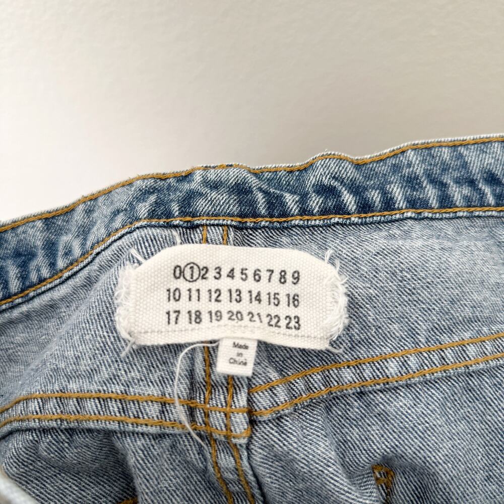 [Maison Martin Margiela] Exposed Contrast Dropped Pocket Straight Leg Jeans 40 - Picture 10 of 11
